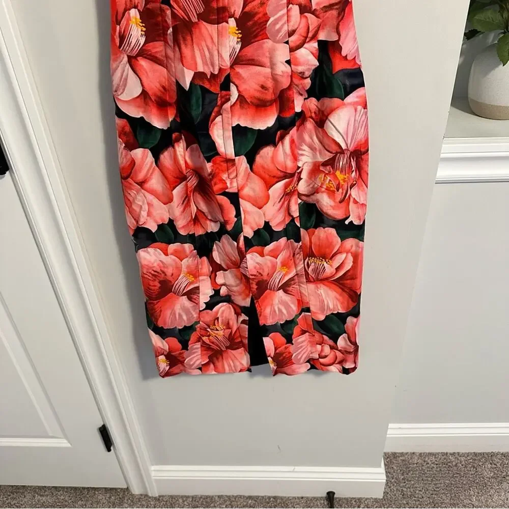 Vintage Floral Pink Rose Mini Dress & Jacket XS